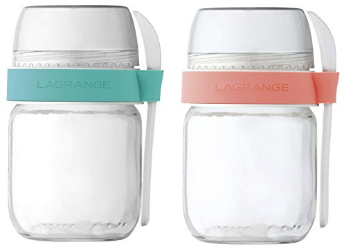 Lagrange 440402 2 macetas compartimentadas, verde y naranja