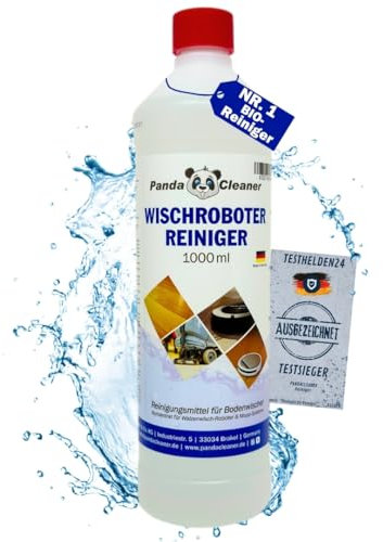PandaCleaner detergente robot lavapavimenti - 1L detergente robot per tutti i dispositivi - lavapavimenti detersivo per pavimenti - Senza strisce & Delicato sul materiale (1000ml)