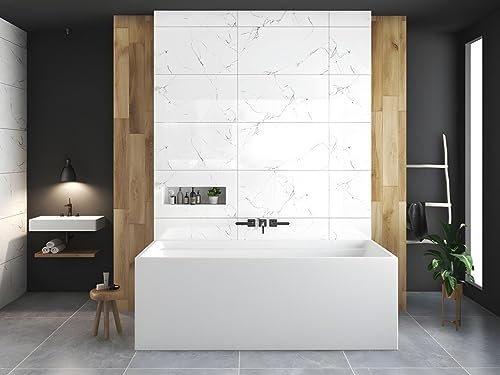 Vente-unique-Bañera exenta rectangular - 280 L - 170 x 75 x 60 cm - Blanco - Acrílico - ASPIUS