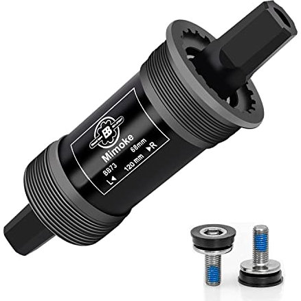 Mimoke Innenlager 68MM Tretlager Fahrrad BSA-Innenlager Vierlochachsen-Fahrradteile für Vierkantkegel Spindelkurbel (122.5MM)