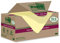 Post-it Super Sticky 100 % Recycling Notes, 14+4 GRATIS-Blöcke/Packung, 70 Blätter pro Block, 76 mm x 76 mm, Gelb - Extra starke Haftnotizen aus 100 % Recyclingpapier
