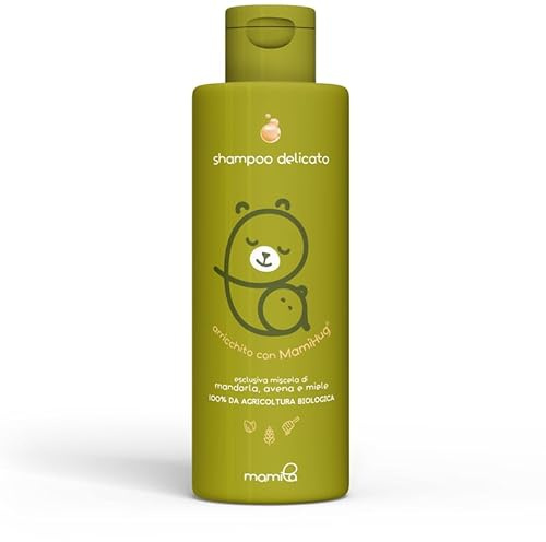 Mamila Shampoo Bambini Delicato MamiHug® 200ml per Neonato con Estratti Naturali e MiscelaIdeale anche come Crosta Lattea