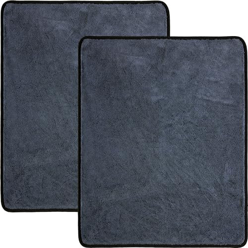 Erwin Müller Microfasertuch 2er-Pack mit 2-Seiten-Funktion grau Größe 50x60 cm - langlebig, trocknet streifenfrei, fusselt nicht