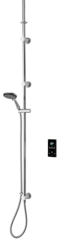 Triton ENVI® Thermostatic Electric Shower - 10.5kW Ceiling Fed Smart Digital Shower with Rainfall Showerhead & Anti Twist Hose - Chrome