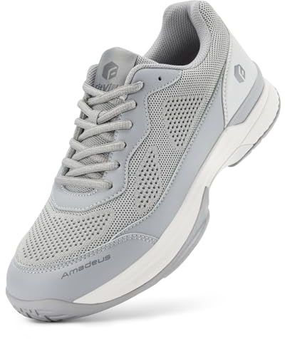 FitVille Extra Anchas Zapatillas de Tenis para Hombre Zapatillas de Deportivas Antideslizantes Zapatos de Bádminton Transpirables Sneakers Fitness Cómodas | Zapatos de squash de bádminton, soporte de arco, pickleball, voleibol, casual, transpirable, cómodo, ligero, pies anchos