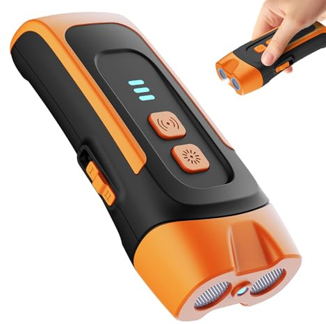 Antibell für Hunde,40 Fuß Antibell Ultraschall Gerät, 2 Modi Anti Bell Gerät Hunde mit Stroboskop Taschenlampe, wasserdicht Anti Bell Gerät Hunde,Geeignet für kleine, mittelgroße und große Hunde.