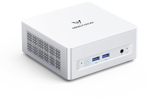 MINISFORUM UM880 Plus Mini PC Barebone con AMD Ryzen 7 8845HS (8C/16T, fino a 5,1 GHz), Mini Computer Dual DDR5 RAM M.2 PCIe4.0 SSD Slot, OCuLink, 5 porte USB, Triple Display con HDMI + DP+USB4