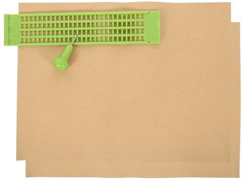 TIKODIDA Kit di Scrittura Braille Tavoletta Verde Chiaro e Punteruolo, Completo di Penna e Fogli per Esercizi, per Apprendimento Non Vedenti