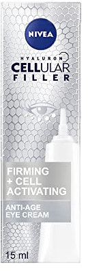 NIVEA Hyaluron Cellular Filler Anti-Age Eye Cream (15 ml), Moisturising Anti Ageing Cream for Eye Area, Powerful Hyaluronic Acid Eye Cream for Wrinkles and Dark Circles