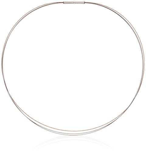 Boccia Damen-Collier 3-Fach Edelstahl teilvergoldet 45.0 cm - 0804-0345