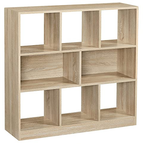 VASAGLE CUSTOS Collection - Bibliothèque, Étagère, Meuble de Rangement avec Compartiments Ouverts, pour Salon, Chambre, Bureau, Cloison Séparateur, 97,5 x 30 x 100 cm, Couleur Boisée LBC52NLV1
