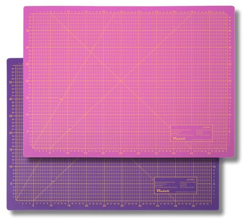 Victor tapis de découpe A1 violet rose 60 x 90 cm 3 plis auto-cicatrisant – support de découpe professionnel pour bricolage et couture, sous-main de bureau
