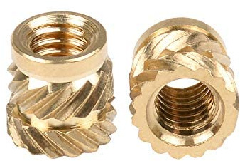 BIFROST in-saiL 100pcs/lot M3x4.0mm, OD4.6mm Heat Staking Threaded Insert Quik-Tek Brass C3604