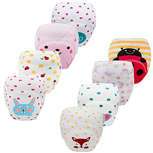 JackLoveBriefs Bragas de Aprendizaje Calzones de Entrenamiento para bebé 8 Paquetes(5 Años) Multicolor，Talla：110