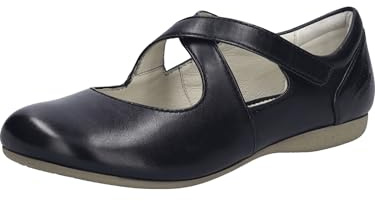 Josef Seibel Femme Ballerines à lanières Fiona 72, Dame Ballerines,Largeur G (Normale),Mary-Jane,Chaussures Basses,Noir (Schwarz),42 EU / 8 UK