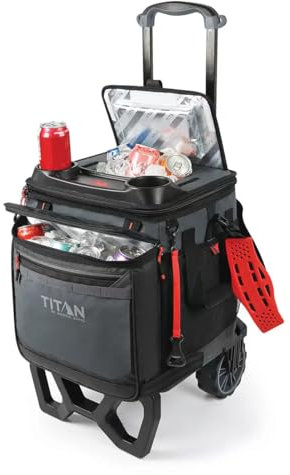 Arctic Zone Titan 22.5 Litre (23.7 US Quart) 60 Can Cooler with All Terrain Cart