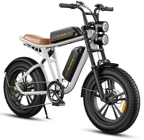 ENGWE M20 Bici Elettrica Per Adulti, Batteria Rimovibile Da 48V 26AH/13AH, Bicicletta Elettrica Fuoristrada, Pneumatici Larghi Da 20 * 4.0, Fino a 150KM Doppia Sospensione (Doppia batteria, Bianco)