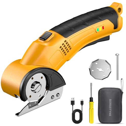 Borsstyne Cordless Electric Scissors Cutter Electric Scissors for Cardboard, Fabric,Carpet,Leather,Box