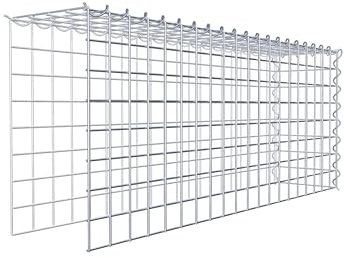 GABIONA - Gabione rettangolare in pietra, larghezza maglie: 5 x 5 cm, profondità 20 cm, cesto di coltivazione tipo 4, chiusura a spirale, zincato galvanizzato (100 x 40 x 20 cm)