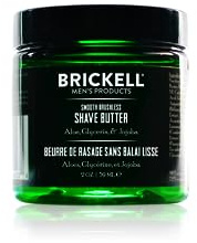 Brickell mäns Smooth Brushless Shave Butter för män, naturligt och organiskt slätt raksmör för att bekämpa hack, skärsår och bränna rakhyvel, 59 ml, oparfymerad