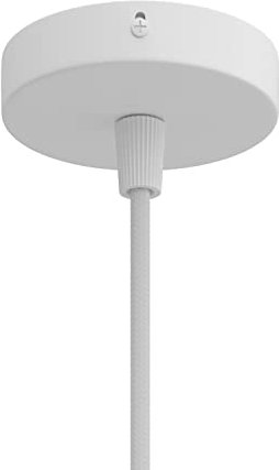 creative cables - Kit Mini Rosone cilindrico in Metallo a 1 Foro Centrale - Conico, Bianco Opaco