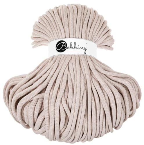 Bobbiny Jumbo 9 mm intrecciato macramè (nudo) 100 m