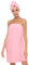 vislivin Bademantel Damen Saunakilt & Haartuch Sauna Kilt Frauen Saunakilt mit Klettverschluss und Gummizug Rosa XL