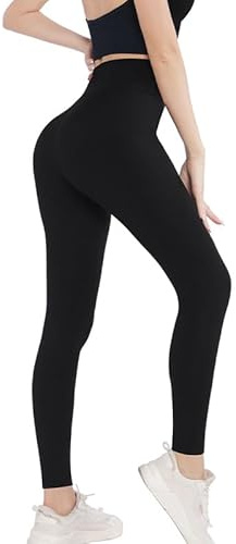 flintronic Leggings de Sport Femme, Opaque Leggings, Taille Haute Pantalon de Yoga, Slim fit, sans Couture, pour Gym Fitness Jogging (M)