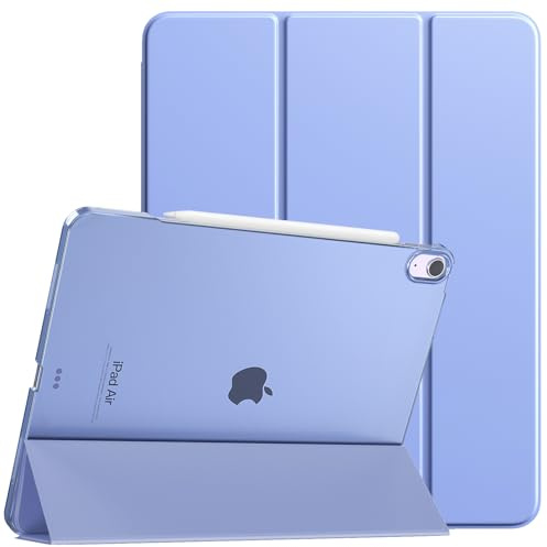 TiMOVO Hülle für iPad Air 13 Zoll (M3/M2-2025/2024), Schlanke iPad Air 13 Hülle, Unterstützt Touch ID, Auto Schlaf/Aufwach Schutzhülle mit Transluzent Rückhülle, Lavendel Violett