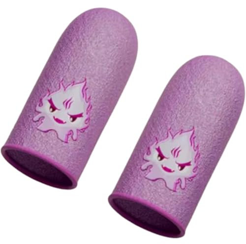 PEMY Manchons de Doigts pour Jeux Mobile - Anti-Transpiration, Respirants, Élastiques et Lavables - Fibre de Carbone et Conductrice d'argent pour PUBG, Fortnite, Call of Duty (Rose)