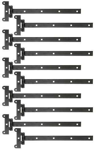 Alberts 837266 Cross Hinge | with Pressed Pin | Black Dip Paint | Band 391 x 30 mm | Hinge 121 x 51 mm | Set of 10