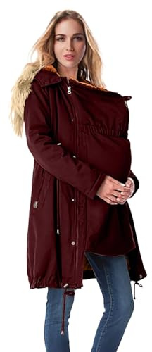 Manteau Grossesse Hiver Maternité, Porte-bébé Maternité Veste Multifonctionnel pour L'automne et l'hiver Grossesse Femme Manteau de Bébé vêtement d'extérieur Veste De Pluie Femme Coupe-Vent