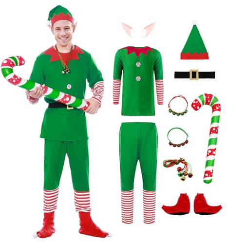 Alaiyaky Christmas Green Costume Set (Men, XL)