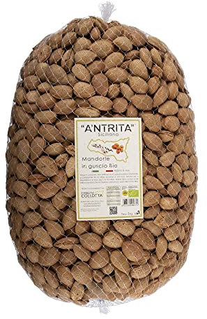 A'Ntrita® - Mandeln in der Schale Bio 5 kg - 100% Italienisch - Hergestellt in Sizilien