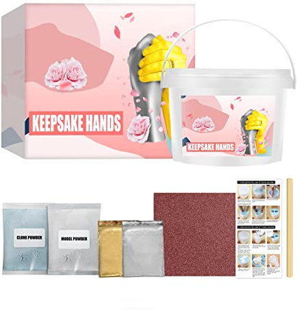Maodom Manos y Pies Casting Kit para Adultos y Niños, Bebé Kit Memoria Recuerdo Kit Memoria Recuerdo, Cumpleaños, Handprint Casting, Pareja Mano Casting