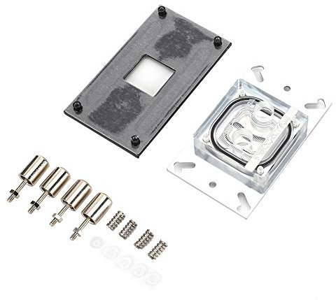 Tyenaza Blocco di Raffreddamento ad Acqua della CPU del Computer, Sistema di dissipatore di Calore Waterblock Base in Rame con Micro Canale, per CPU AM2/AM2+/AM3/AM3+/AM4/FM2+