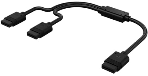 CORSAIR iCUE LINK Y-Kabel - 600 mm Rak - Svart