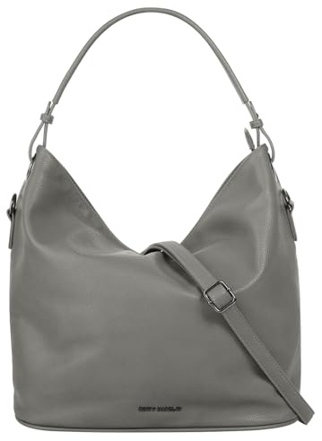 Betty Barclay Umhängetasche Kunstfaser Damen Leder Shopper, Praktische Crossbody Tasche, 1 Smartphonefach, 5 Fächer grau 022009