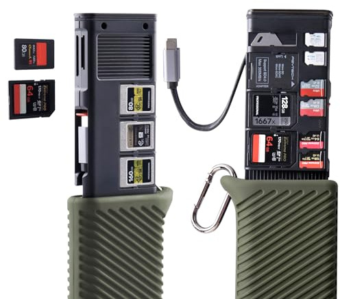 PGYTECH CreateMate USB 3.2 CFexpress A/B-kortläsare 10 GBps SD-kortläsare för fotograf (CFexpress-A, grön)