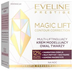 Eveline Cosmetics Magic Lift Crème de nuit rajeunissante avec complexe actif à 12% – Soin anti-âge pour peaux matures