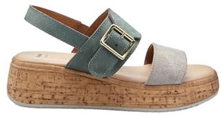 BATA Sandales en Daim à Talon compensé Femme élégantes et Confortables | Tige en cuir, doublure synthétique, talon compensé stable, semelle synthétique, confort et style d'été