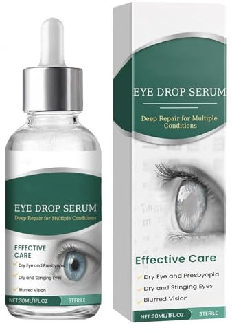 Collirio, Prodotti per Occhi Secchi, Lubrificanti Pulizia Delicata Reidratazione Visione Per Adulti Bambini e Viaggi Giorno e Notte