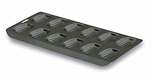 Lacor Madeleine-Stampo per 12 Linee di Produzione, Materiale Antiaderente, Nero, 20 x 40 x 2 cm
