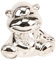 Emporium Spardose Gorilla und Rose, versilbert