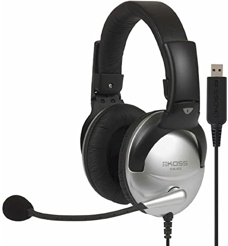 Koss Multimedia Stereo Headphone with USB Plug (SB45 USB),Red