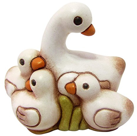 THUN - Oca Bianca con Anatroccoli - Statuine Presepe Classico - Ceramica - I Classici