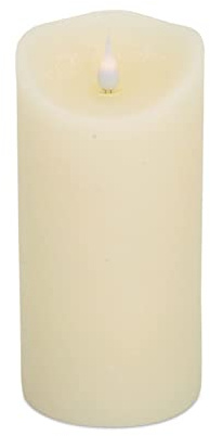 3.5x7 inch Ivory Simplux Flameless LED Candle w/Flickering Moving Flame