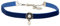 Alpenflüstern Trachten-Samt-Kropfband Helena - nostalgische Trachtenkette enganliegend, Kropfkette elastisch, Damen-Trachtenschmuck, Samtkropfband schmal blau DHK266