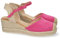 shoes&blues.es 63028-Sandalia de Cuna para Mujer, Forrado de Yute, Pala Cerrada, y Cierre de Hebilla, Primavera Verano 2022. Talla 37 Fucsia