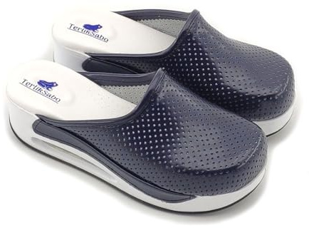 Terlik Sabo Air ST150 MAX Zuecos de Cuero Mules Zapatillas Zapatos Sabot, Mujer